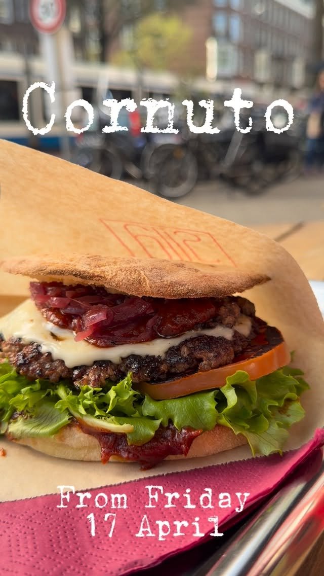 Porko panino with slow-cooked pork and crispy bacon